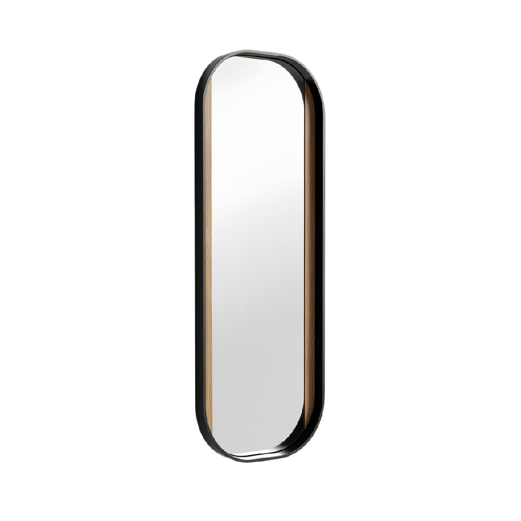 Sleek Vertical Mirror with Minimalist Design and Rounded Edges
